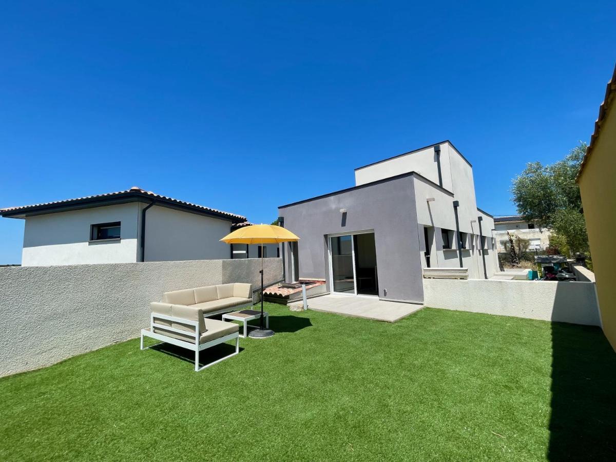 Appartement Souplex Jardin Proche Autoroute, Plages Et Attractions, Wifi - Tv, Calme Bessan Luaran gambar