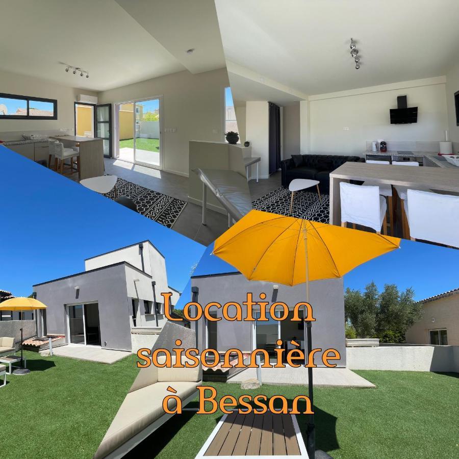 Appartement Souplex Jardin Proche Autoroute, Plages Et Attractions, Wifi - Tv, Calme Bessan Luaran gambar